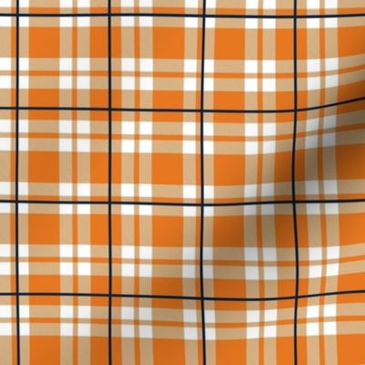 Smaller Scale Team Spirit Football Plaid in Auburn Tigers Orange and Navy Blue (2)