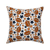 Medium Scale Team Spirit Footballs and Stars in Auburn Tigers Orange and Navy Blue