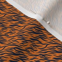 Small Scale Tiger Stripes in Auburn Tigers Blue and Orange