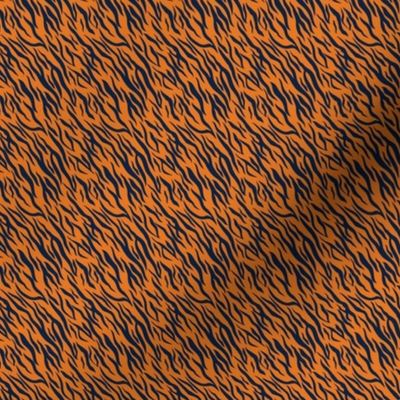 Small Scale Tiger Stripes in Auburn Tigers Blue and Orange