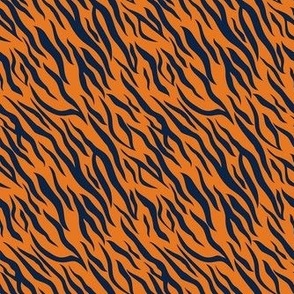 Medium Scale Tiger Stripes in Auburn Tigers Blue and Orange