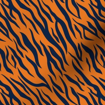 Large Scale Tiger Stripes in Auburn Tigers Blue and Orange
