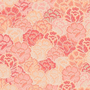 Traditional Japanese Floral Wallpaper