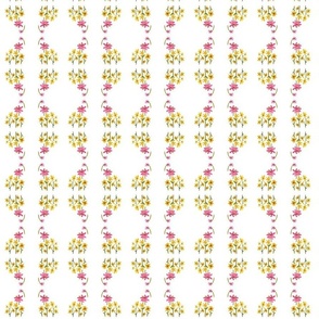 Ditsy Pink and Yellow Floral