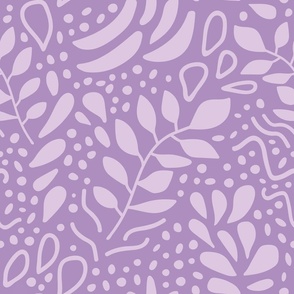 Purple Paisley Repeat Pattern - Lilac Lavender 