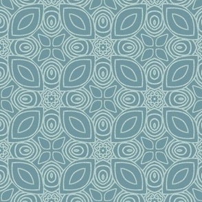 Geometric Petal Tiles - Mint Green