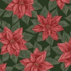 JOLLY CHRISTMAS HOLIDAY FLORAL LARGE