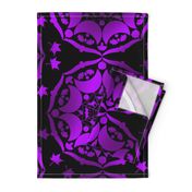 Purple Halloween Medallion Damask