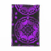 Purple Halloween Medallion Damask