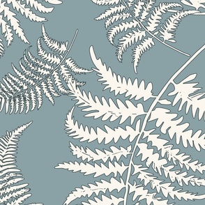 3034 jumbo - Whispering Ferns in Blue-Gray