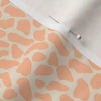 Medium Scale wild animal print, two color, Pantone Peach Fuzz on eggshell ground. 