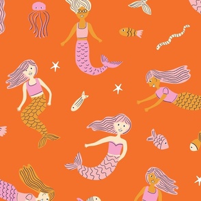 Mermaids (Orange)