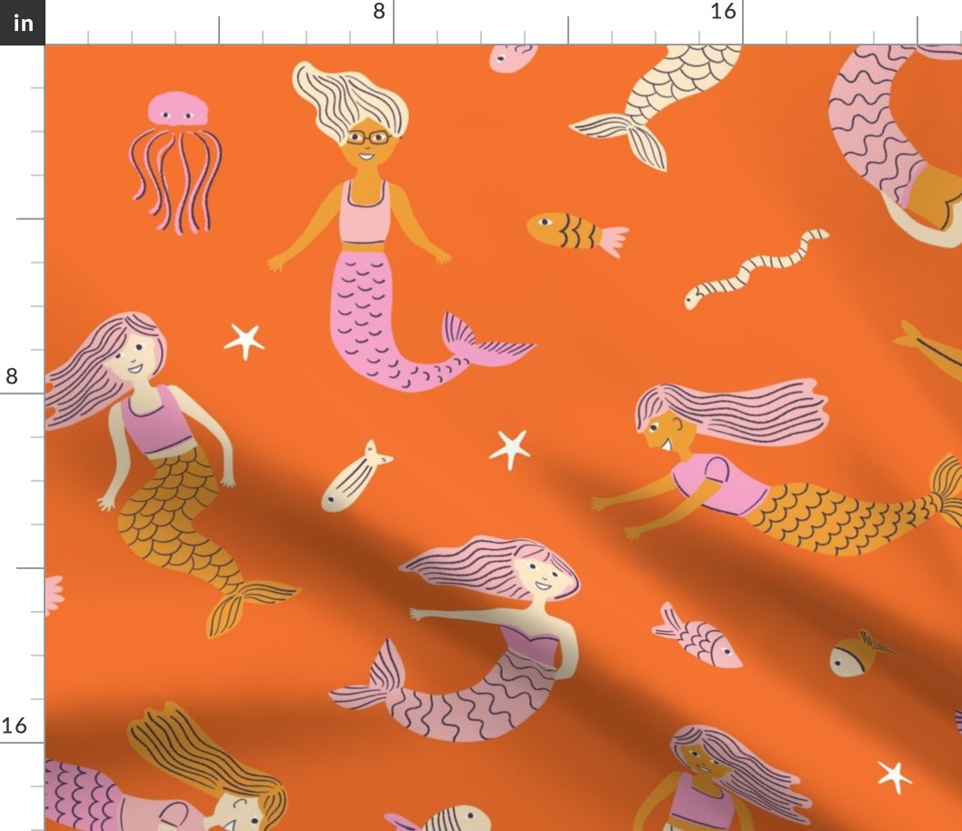 Mermaids (Orange)
