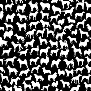 Dogs Pattern - Black and White