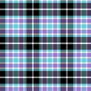 Purple and Teal Nerdy Plaid