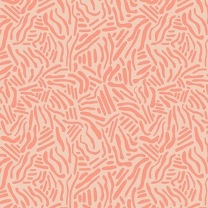 Abstract Lines - Peach Fuzz on Peach Puree