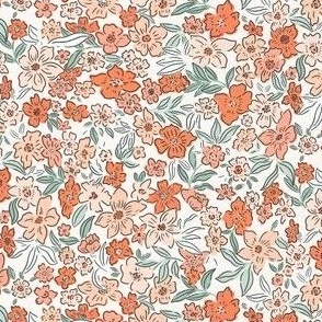 Cottage Core Wildflower Meadow - Peaches + Cream - Small