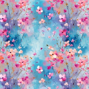 Impressionist PinkFlowers