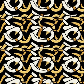 Opulent Swirls - Abstract Elegance Fabric Design  