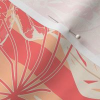 Floral pattern in peach shades.
