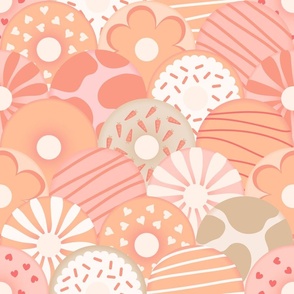 Peachy & Delicious Donuts - Scallop Pattern