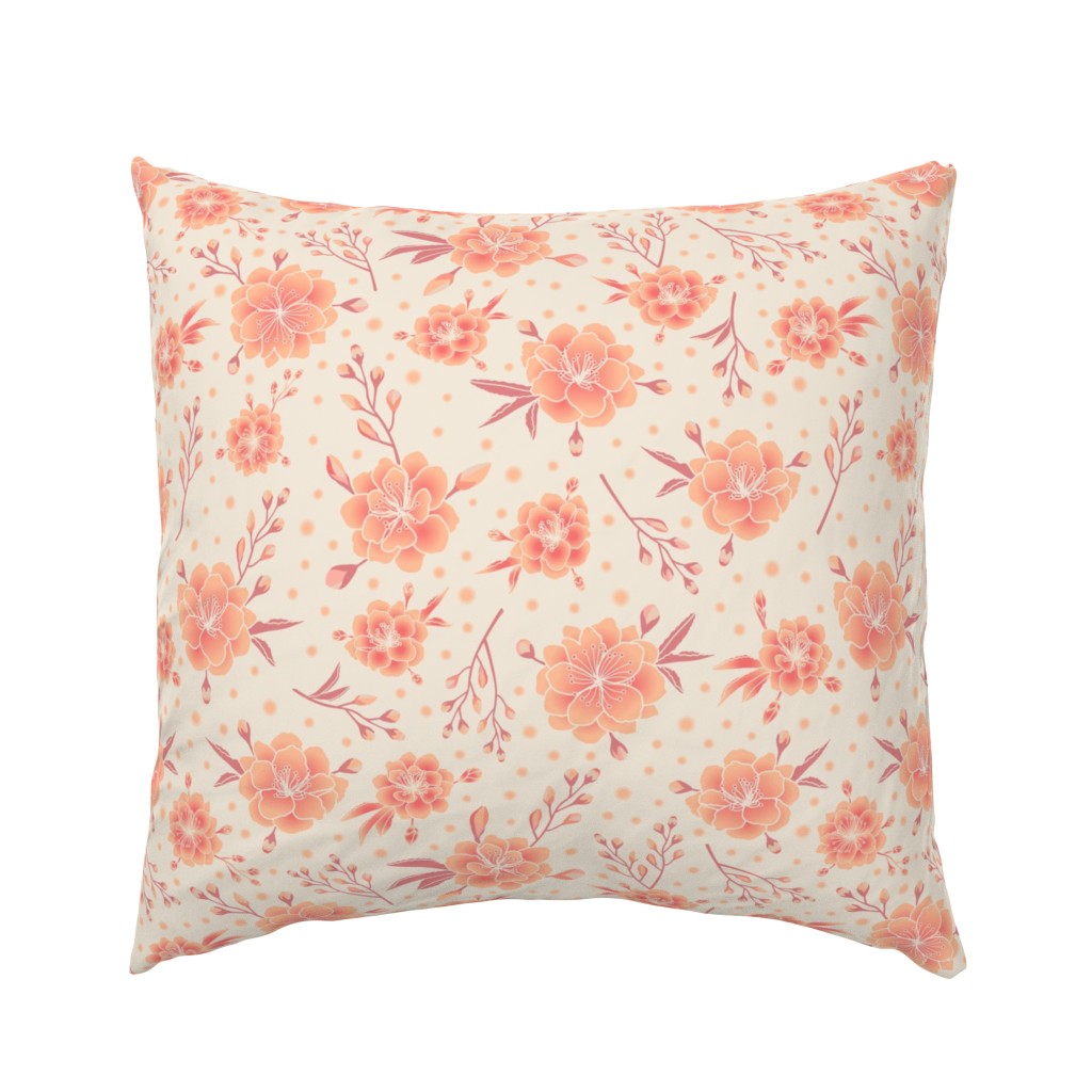 peach blossom floral pattern