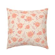 peach blossom floral pattern