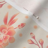 peach blossom floral pattern