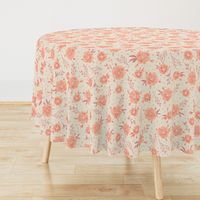 peach blossom floral pattern