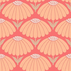 Peach Fuzz Daisy Scallop – Pantone Color of the Year 2024