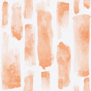 peach fuzz watercolor brush stroke - pantone color of the year 2024 - watercolor stripe wallpaper