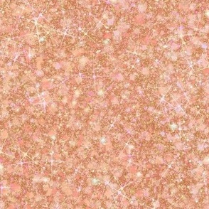 Peach Fuzz Glitter -- Solid Faux Glitter in Peach Fuzz, Gold and Pink Tones - Pink Peach Fuzz and Gold Glitter Look, Simulated Glitter, peach solid Glitter Sparkles Print - 25.00in x 60.42in VERTICAL repeat - 150dpi (Full Scale)