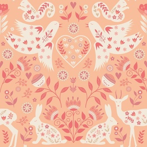 Peach Fuzz Pantone Scandi folk