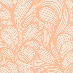 Peach Fuzz Happy Intangible Pattern Waves - Vector Seamless Pattern