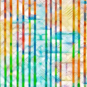 abstract blue green red watercolor stripes