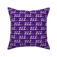 marker doodle sleepy z's - custom purple
