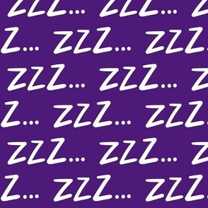 marker doodle sleepy z's - custom purple