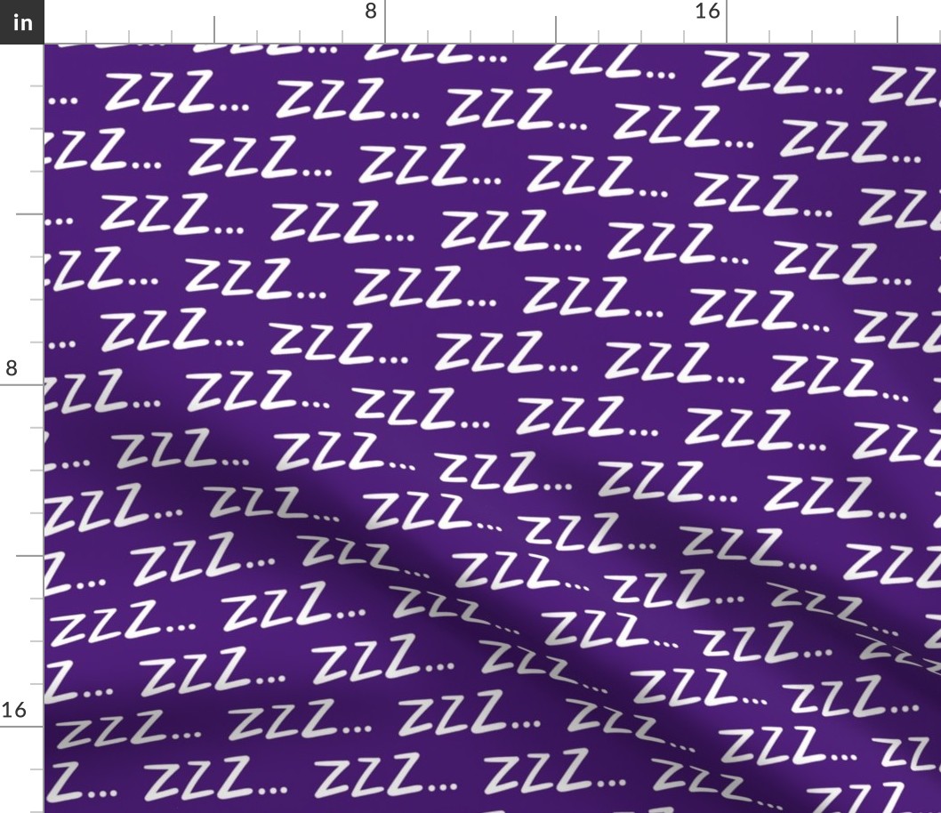 marker doodle sleepy z's - custom purple