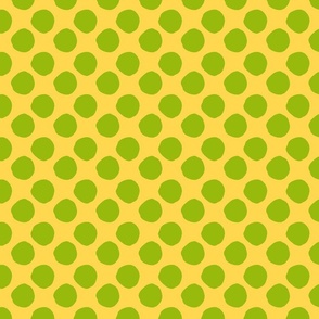 Geometric, Modern, Circle, Dots, Emerald Green, honey Yellow, 