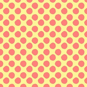 Geometric, Modern, Circle, Dots, Honey Yellow, hot pink