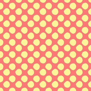 Geometric, Modern, Circle, Dots, goldenrod Yellow, hot pink
