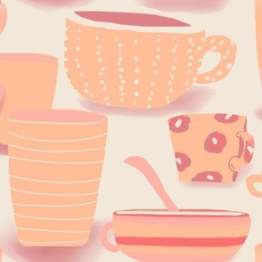 Cosy Tea Cup Party in Peach Fuzz Palette BIG