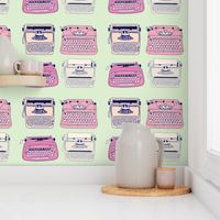 Typewriters Pink & Mint