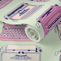 Typewriters Pink & Mint