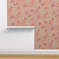 Pantone Peach Fuzz Modern Floral