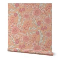 Pantone Peach Fuzz Modern Floral