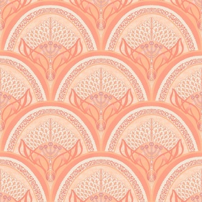 Pantone Color of the Year: Peach Fuzz Scallop Design