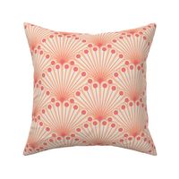 peacock flower wave in white and peach