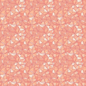 S - Abstract Textured Flower Garden_Pantone Peach Fuzz