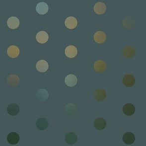 Abstract Grid of Gradient Circles in Dusty Blues and Greens 